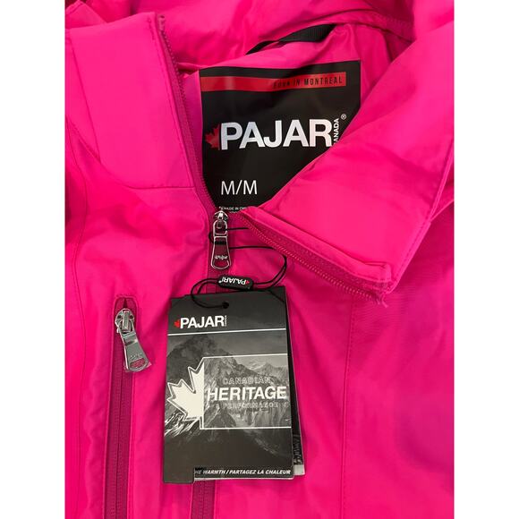 Pajar Essen Longline Packable Raincoat Removable Hood Pink Glo M - Picture 11 of 15